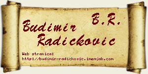 Budimir Radičković vizit kartica